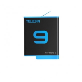 Baterie reincarcabila camera video sport Telesin pentru GoPro Hero9/Hero10 Black, 1750 mAh, Negru