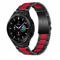 Curea otel inoxidabil Tech-Protect Stainless compatibila cu Samsung Galaxy Watch 4/5/5 Pro/6 40/42/44/45/46mm Black/Red
