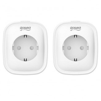 Set 2 prize smart Gosund SP1 cu monitorizarea energiei, Control vocal, Putere 3680W, WiFi, Alb