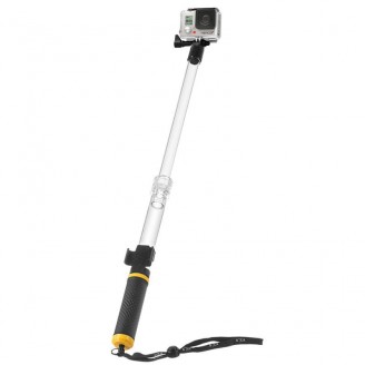 Selfie stick Floating Pole pentru camere video sport, Reglabil, 62cm, Negru