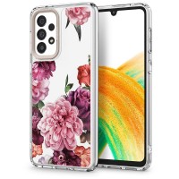Carcasa Spigen Cecile compatibila cu Samsung Galaxy A33 5G Rose Floral