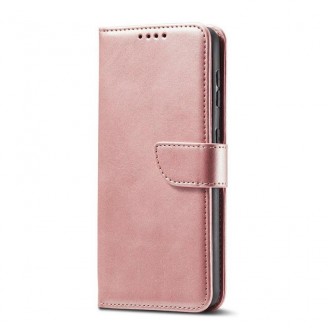 Husa Magnet Wallet Stand compatibila cu Samsung Galaxy S22 Ultra Pink
