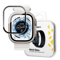 Folie protectie transparenta WOZINSKY Tempered Glass 9H compatibila cu Apple Watch Ultra 49mm Black