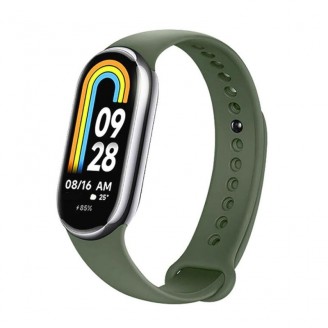 Curea silicon Tech-Protect Icon compatibila cu Xiaomi Mi Band 8 / 8 NFC Army Green