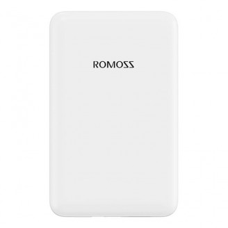 Baterie externa cu incarcare prin inductie Romoss WSS05 compatibila cu MagSafe, 5000mAh, Wireless, USB, USB-C, Alb