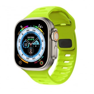 Curea plastic Tech-Protect Icon Line compatibila cu Apple Watch 4/5/6/7/8/SE 38/40/41mm Lime