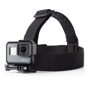 Sistem de prindere pe cap Tech-Protect Headstrap pentru camere video sport GoPro, Negru