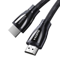 Cablu video UGREEN HD140 HDMI tata - HDMI tata, 8K, 60Hz, 48Gbps, HDR, 2m, Negru